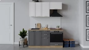 Кухонный гарнитур «Ольга» длиной 160 см со шкафом НБ