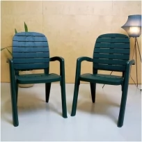 Пластиковое кресло Прованс, Тёмно-зелёный, 2 шт